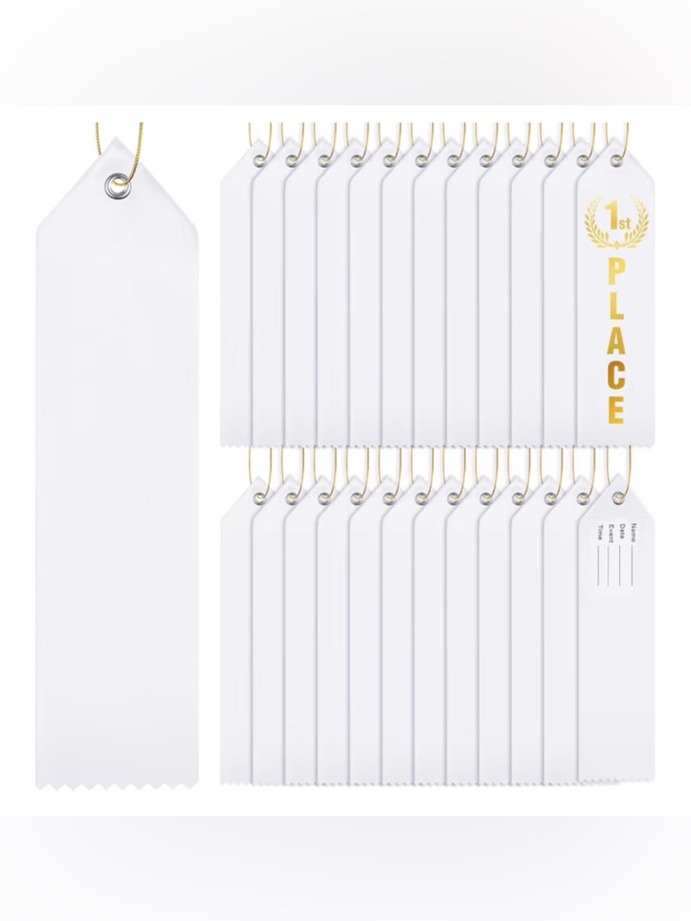 White Award Ribbon Pack by